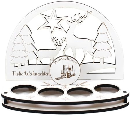 Dekolando Decorative Candle Arch, Tea Light Holder, Fork Stable, Personalised Christmas Decoration, Advent Wreath, Light Arch, Candle Arch, Decorative Arch, Advent Light
