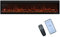 Oxhark Flame 183cm Electric Fireplace Wall Mounted/Recessed Fire Places with surround 72inch Realistic Heating, 13 * 13 Flame Effect with Log& Crystals, Remote control Temperature& Timer, Black