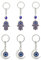 Blaue Augen Schlüsselanhänger,4 Stücke Blau Böses Auge Schlüsselbund Schlüsselanhänger Glück Amulett Schlüsselbund mit Schlüsselring Hängenden Ornament Schmuck Zubehör Amulett für Viel Glück