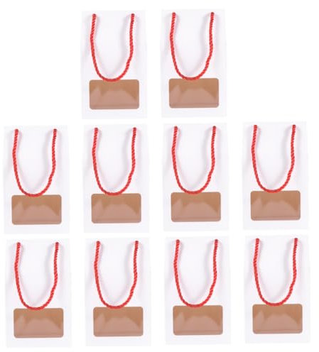 GARVALON 10 Stück Kraftpapier Pralinenschachtel mit Fenster für Hochzeitsfeier Tragbare und Faltbare Geschenkverpackungsbox