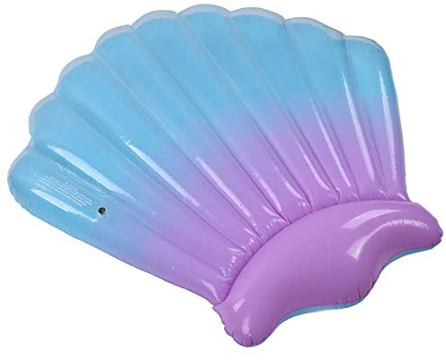 Flotteur de Piscine, Lit Flottant Gonflable en PVC pour Piscine, Lit Flottant en Forme de Coquille, Lit Flottant Portable, Radeau Gonflable avec Poids Léger pour Piscines, Lacs,