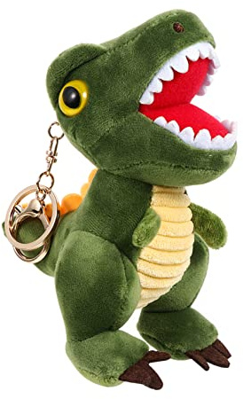 TINEASUR Pendentif Dinosaure Peluche Porte-clés Poupée pour Sac Décoration Ornement Clé Couleur Aléatoire