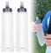 HOSPAOP Lot de 2 gourdes pliables pour le sport, 500 ml, en TPU, ultra légères, anti-fuite, sans BPA, pour sac à dos, vélo, randonnée, camping, extérieur