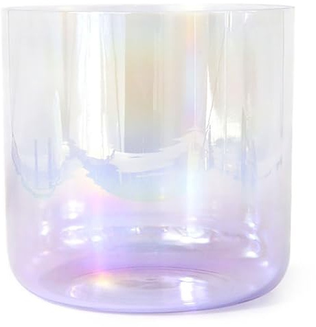 Bol chantant en cristal de quartz transparent de 17,8 cm, alchimie 432 Hz, pour la guérison par le son, la méditation, la prière, la réduction du stress (note A)