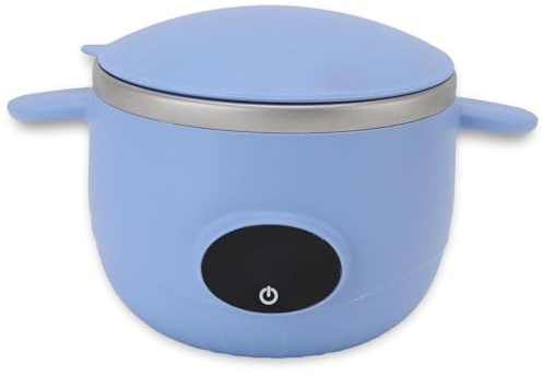 Dpofirs Boîte à Lunch électrique Réchauffe, Boîte à Lunch Chauffée de 500 Ml pour Enfants, Bol à Isolation Intelligente Rechargeable (BLUE)