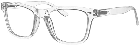 Eyekepper Reading Glasses Men, Readers for Women, 1.5 Stylish Clear | Mens Ladies Reader Eyeglasses, All-Day Comfort Spring Hinges, Fashion Womens Cheaters, Scratch Resistant for Work/Crafts