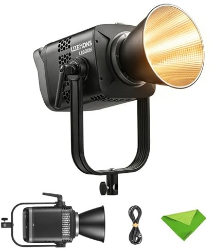 Godox LE600Bi Litemons LED-Videoleuchte, 620W Zweifarbig Video Light | 2800K-6500K, CRI/TLCI 98, 11 FX-Effekte, DMX/CRMX/Bluetooth, Bowens Halterung für Livestream/Podcast/Studio (Schwarz)