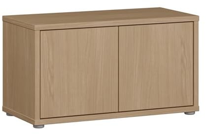Forte Alice Springs Sitzbank 70 80, 2-türig, modern-minimalistisch, Holzwerkstoff, Flur/Schlafzimmer, Elegancia Eiche Holzdekor, 74,5 cm breit x 41,5 cm hoch x 34,9 cm tief