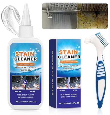 2026 Upgrade 100ml Deep Clean Mold Remover, Household Stain Removing Gel, Washing Machine Cleaner, Washing Machine Cleaner for Washing Grout, Tile, Refrigerator, Windows, Bathroom, Sink Stain (1)
