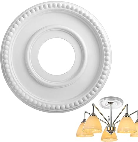 Woalopted Perfect Stuckrosette Deckenrosette, Deckenventilator Rosette, PU Zierrose Europäisch, Europäische Stuckleiste Für Lüsterkappe Kronleuchter Zuhause Wohnzimmer Schlafzimmer