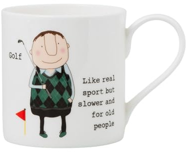Love Kates Rosie Made A Thing Golf Like A Real Sport Mug in Gift Box Cheeky Aged Golfer - Gift Range - by Rosie Made A Thing - Humorous Design, Bone China, Funny Golfing Mug