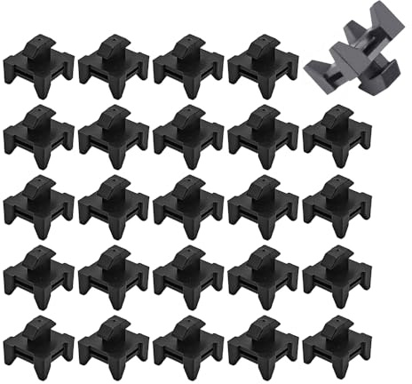 25 bloques de fijación de cable Drop-In para 40 series de perfiles de ranura en T, clips de sujeción para cables para impresora 3D, construcción de marcos CNC y bancos de trabajo