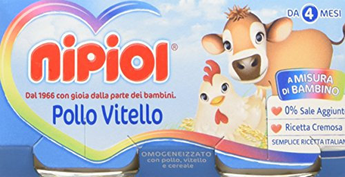 Nipiol Omogeneizzato Vitello - Pollo 2x80g (12 Confezioni)