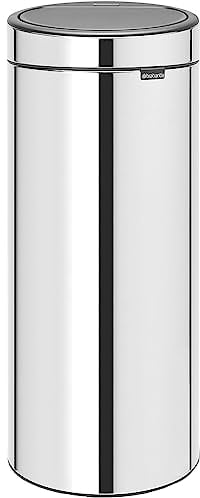 Brabantia Touch Bin - Cubo de basura, 30 Litros, acero brillante