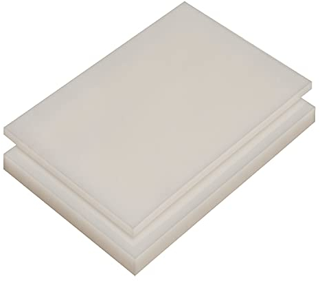 PE-HD Platte Zuschnitte | WEIß NATUR | 2-15mm | VERSCHIEDENE FORMATE | Top Qualität (100 x 49cm, 5mm)