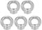 sourcingmap Lifting Eye Nut M10 Female Thread C15 Carbon Steel Round Shape for Rope Fitting Pack of 5
