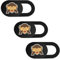 SIREG Webcam Cover Ultra Thin - Web Camera Cover fits Laptop,Tablet,Computer, Smartphone, Protect Your Privacy and Security,Strong Adhesive (Monkey-Black & 3 Pack)