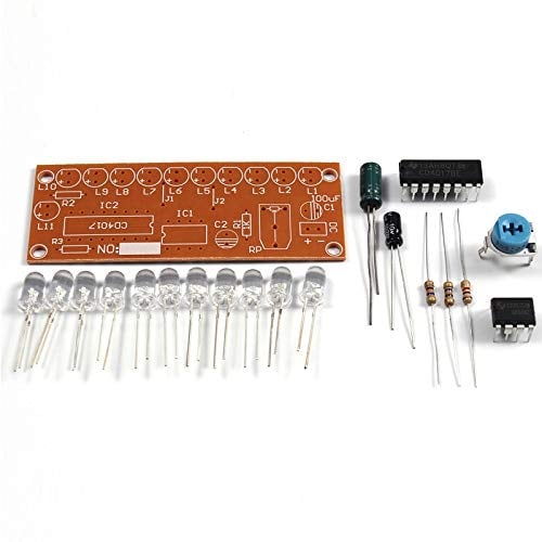 LED-Modul DIY Kit, NE555+CD4017 Smart Electronics Kits Stroboskoplicht Wasser fließendes Licht für elektronische Produktion Training