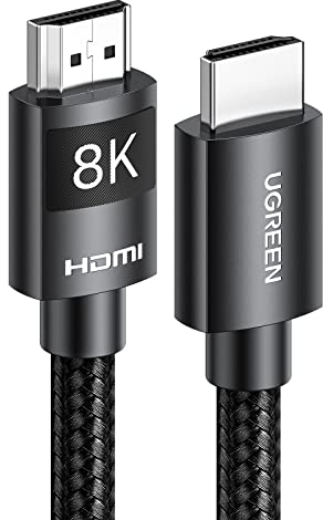 UGREEN Cable HDMI 2.1 Certificado 10K 8K 60Hz 4K 120Hz 48Gbps UHD eARC HDR Dinámico Dolby Vision 3D HDCP 2.3 Compatible con Mac mini M4 Pro PS5 PS4 Xbox One X PC HDTV Monitor, 5M