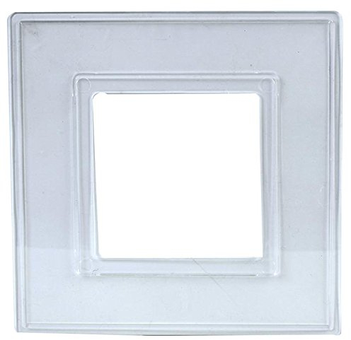 BURNTEC® Finger Plate (2 in a Pack) Surround for Single Light Switch Faceplate or Electrical Plug Socket Back Panel Clear or White (Clear)