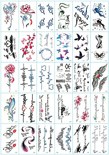 Tatouage Temporaire Imperméable Faux Tatouages Autocollant De Tatouage Temporaire Tatouages ​​Étanches Tatouages ​​Avec Lèvres Bâton De Papillon Body Art Boîte Fake Manche-03-Xqb154