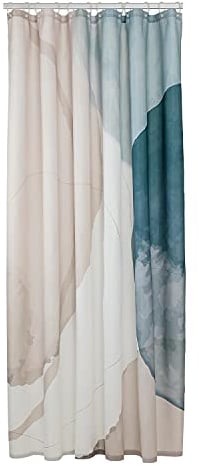 Sealskin Earth Textil-Duschvorhang 180x200 cm 100% Polyester Dunkelgrün / Gebrochenes Weiß