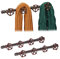 Relaxdays 3 x Wandgarderobe Industrial, je 4 Kleiderhaken, Pipeline, Gusseisen Deko, rustikal, HxBxT: 6,5 x 46,5 x 6 cm, braun