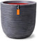 Capi Europe - Pot Boule Rib NL - 43x41 - Gris foncé - Ouverture Ø35 - Pot pour Une Utilisation à l'intérieur et à l'extérieur - Incassable - 100% Recyclable - KDGR933