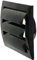Black Exhaust Hood Vent 4'' Inch / 100 mm with Shutters, Built-in Pest Guard Screen and Flange, Air Vent Cover with Flaps, HVAC Exhaust Vent Duct Cap, Helps with Backdraught/Backdraft