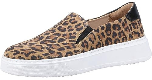 Hush Puppies Women's Corinne Slip On Cupsole Trainers, Leopard, 3