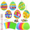 Leonshco 18 Stück Ostereier Bastelset für Kinder, Moosgummi Bastelset, Kreative Osterdekorationen, Kombinierbare Dekorative Anhänger, Ostern Basteln zum Selbermachen