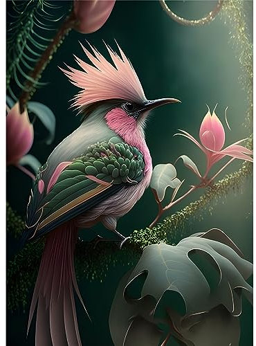 EOBROMD Diamond Painting Vögel, 5D Diamant Painting Bilder Erwachsene Tiere, DIY Diamant Malerei Set für Wanddekoration 30x40 cm