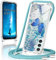 Funda Glitter para Samsung Galaxy A34 5G con Cuerda,Funda Samsung A34 5G con Cordón Colgante Colgar,Original TPU Silicona Transparente Antigolpes Anti-Asfixia Protectora,Funda Samsung A34 5G Case