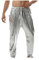 SANSIWU Herren Metallic Disco Shiny Jogger Kordelzug Elastische Taille Pailletten Hosen Hip Hop Dance Fluoreszierende Harajuku Nachthose, silber, XXXL