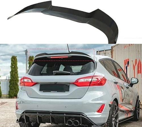 HERSIL Auto Heckspoiler für Ford Fiesta ST MK8 2018-2020, Schwarz, ABS (natürlich), Acrylnitril-Butadien-Styrol (ABS), Selbstklebend