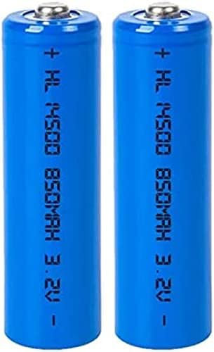 Lot De 2 Piles Rechargeables AA Haute Performance 3.7 V avec Bouton Supérieur. Idéales pour Les Lampes Solaires
