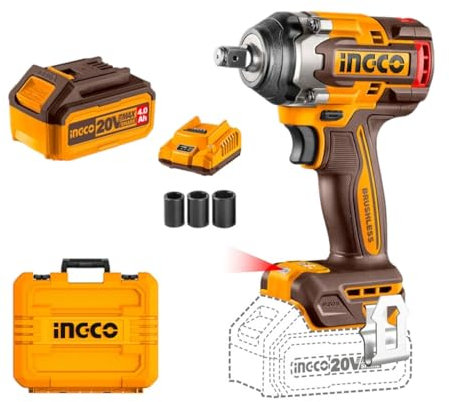 Ingco CHIAVE IMPATTO 500 Nm 20 V Non include caricabatterie e batteria