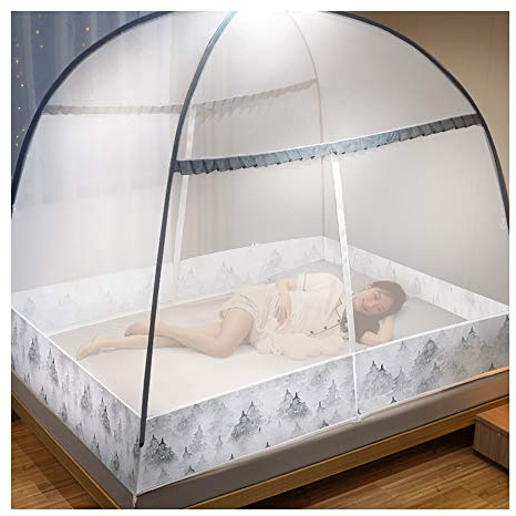 Moskitonetz, faltbares Moskitonetz, Pop-Up-Moskitonetz, kostenlose Installation, kompakt und leicht, faltbar, hält Insekten und Fliegen fern. Mesh-Moskitobettnetz ( Color : 4 , Size : 1.8*2.2m )