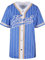 Karl Kani Damen KW241-029-1 Varsity Pinstripe Baseball Shirt XL Purple/White