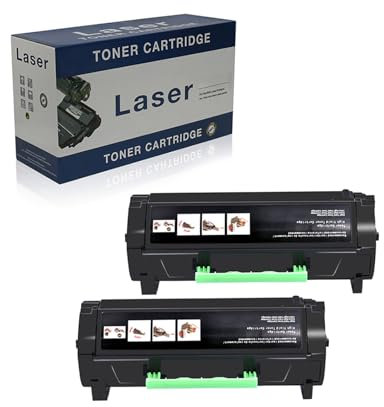Ineecink Kompatible Tonerkartusche Als Ersatz Für Lexmark MX510 60F2X00 Zur Verwendung Mit Lexmark MX510DE MX511 MX511DE MX610 MX610DE MX611 MX611DE Drucker, (Schwarz – 20000 Seiten),2 Pack
