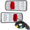 Qiping 13-Poliger LED Rückleuchten Anhänger,13 poliger anhängerstecker mit 5m Kabelsatz,12V 24V Anhänger Beleuchtung für PKW LKW RV Caravan Van,mit E-Geprüfte