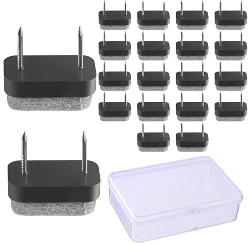 20 Stück Filzgleiter, Filzgleiter mit Nagel, Filzgleiter Schrauben, Möbelgleiter, Stuhlgleiter, Filz für Stühle, Gleiter für Stühle, Filzgleiter Zum Schrauben, Stuhl Filzgleiter(Quadratisch)