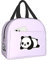 Hulnulnu Panda, isolierte Lunchtasche, wiederverwendbar, tragbar, Kühlbox, Lunchboxen, wasserdicht, für Picknick, Büro, Arbeit, Violett
