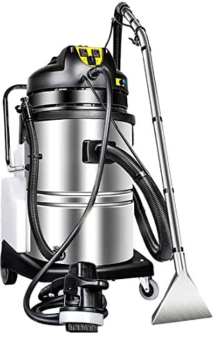 Máquina limpiadora de alfombras comercial, máquina limpiadora de alfombras de 60 L, extractor de alfombras, hogar de acero inoxidable 3 en 1, máquina de limpieza profunda portátil de 2087 W para alf