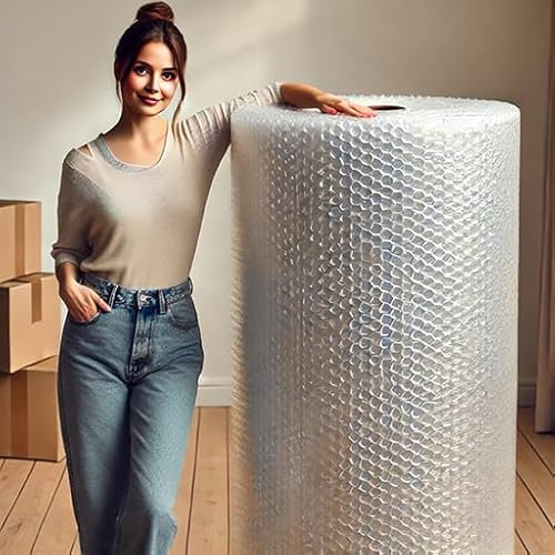 3P DIRECT Large Air Bubble Wrap, Clear Plastic, Packing Material, Bubble Wrap, 1000mm x 50m