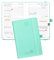 POPRUN Taschenkalender 2025 2026 Klein (Aug.2025-Dez.2026) Softcover mit PU-Leder, ca. A6 (16 x 10,5 cm), terminplaner 2025 2026 Klein 1 Woche 2 Seite mit Stiftschlaufe - Mintgrün