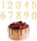 Acrylic Number Cake Topper 2 Inch Golden Acrylic Cake Numbers Topper DIY Cupcake Toppers with 0-9 Numbers Mirrored Gold Picks Gold Acrylic Cupcake Toppers for Birthday Party Wedding Supplies
