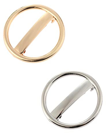 HAPINARY 2stücke Haarklammern Für Damen Haarspangen Mit Geometrischem Metallring Geeignet Für Partys Und Alltag Gold Und Silber