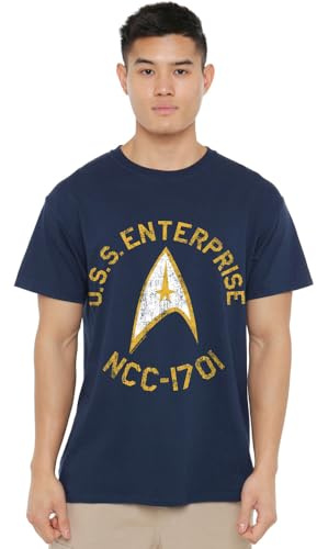 Star Trek Unisex Star Trek Collegiate Unisex T Shirt T-Shirt (Pack of 1)
