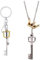 JUSONGKWCP Kingdoms Hearts Collier Porte-clés 2 Pièces, Jeux Figurine Sora Keychain Pendentif Set, Bijoux En Métal Pour Les Fans (Multicolor - 2pcs)